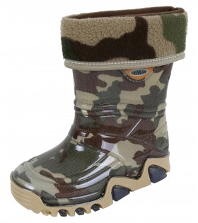 Gefütterte Regenstiefel Gummistiefel Militärmuster DEMAR