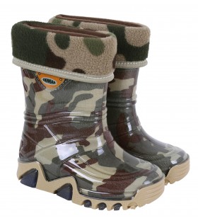 Gefütterte Regenstiefel Gummistiefel Militärmuster DEMAR