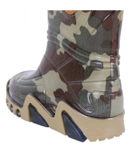 Gefütterte Regenstiefel Gummistiefel Militärmuster DEMAR