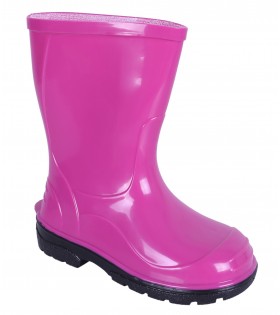 Fuchsiafarbene Gummistiefel Regenstiefel Regenschuhe für Kinder bequem wasserfest OLI LEMIGO