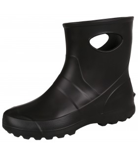 Schwarze Gartenstiefel aus Schaumstoff für Damen + Gartenhandschuhe im Set