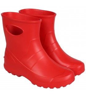 Damen EVA-Schaumstoff-Gummistiefel, rot mit Innensohle LEMIGO Garden