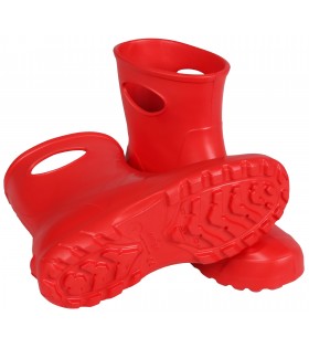 Damen EVA-Schaumstoff-Gummistiefel, rot mit Innensohle LEMIGO Garden