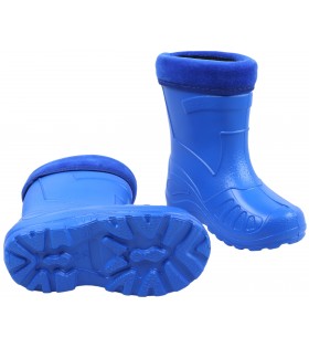 Blaue, gefütterte Kinder-Gummistiefel KOLMAX