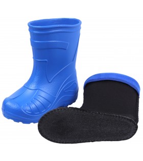 Blaue, gefütterte Kinder-Gummistiefel KOLMAX