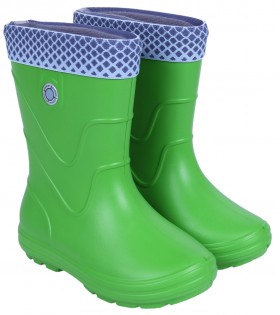 VIBES Grüne, gefütterte Gummistiefel für Kinder Demar