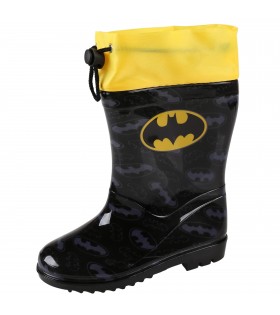 Batman Schwarze Regenstiefel für Jungen mit Strickbündchen, Gummistiefel