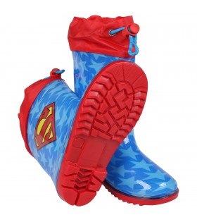 Superman Gummistiefel mit Strickbündchen, für Jungen, blau