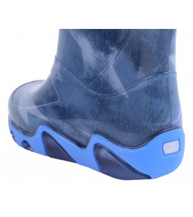 Blaue, gefütterte Gummistiefel mit Sternen-Print DEMAR