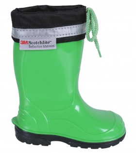 Grüne Gummistiefel Regenstiefel Regenschuhe für Kinder bequem rutschfest rückstrahlend KIM LEMIGO