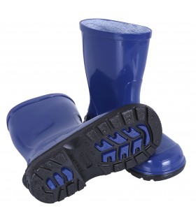 Blaue Regenstiefel Gummistiefel Regenschuhe für Kinder wasserfest bequem rutschfest OLI LEMIGO