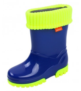 Blaue Neon-Gummistiefel DEMAR