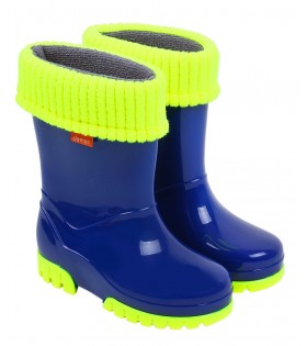 Blaue Neon-Gummistiefel DEMAR