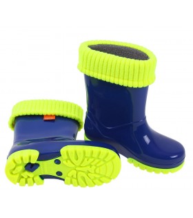 Blaue Neon-Gummistiefel DEMAR