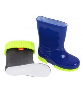 Blaue Neon-Gummistiefel DEMAR