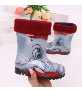 Gefütterte Gummistiefel für Kinder Elefant DEMAR