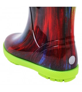 Bunte, gefütterte Regenstiefel Neonfarbe DEMAR