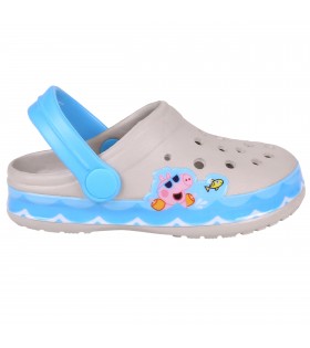 Grau-blaue Clogs/Badelatschen Badeschuhe Gartenschuhe für Kinder George Peppa Pig Peppa Wutz praktisch bequem pflegeleicht