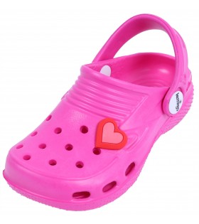 Rosa Crocs mit dem Herzen LEMIGO