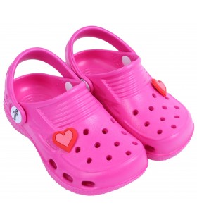 Rosa Crocs mit dem Herzen LEMIGO