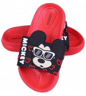 Rot-schwarze Badelatschen/Flip-Flops MICKEY MOUSE