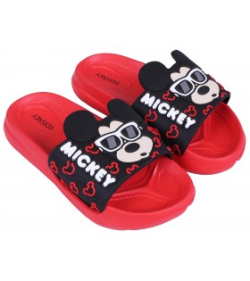 Rot-schwarze Badelatschen/Flip-Flops MICKEY MOUSE