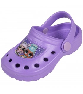 Violette Badelatschen/Gartenclogs für Kinder LOL SURPRISE