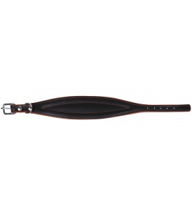 Schwarz-braunes Hundehalsband aus Leder Chart Neo- 45 cm