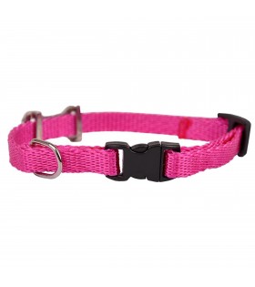 Pinkes Hundehalsband mit Anhänger 10mm/35cm