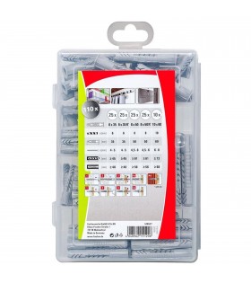 Fischer PROFI-BOX Kołek uniwersalny UX 6, 8 i 10 - Zestaw 110 elementów