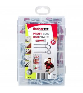 Fischer PROFI-BOX Set mit Dübeln + Haken - 70 Elemente