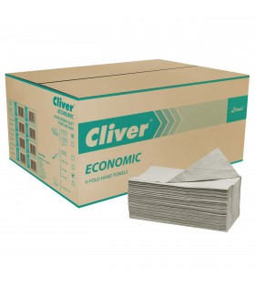 Cliver Ekologiczny, jednowarstwowy ręcznik składany, szary ręcznik papierowy
