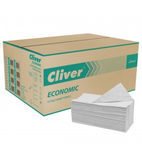 Cliver Ekologiczny, jednowarstwowy ręcznik składany, biały ręcznik papierowy