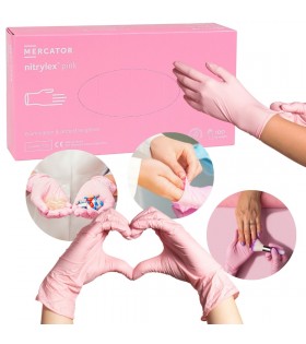 Różowe rękawiczki nitrylowe NITRYLEX Pink 100szt