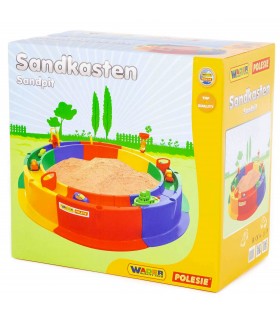 Sandkasten „Band“ Ø1360 mm mit Zubehör, Sandkasten aus Bauklötzen