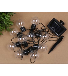 Solarna girlanda ogrodowa 10 LED, łańcuch świetlny 3,8m