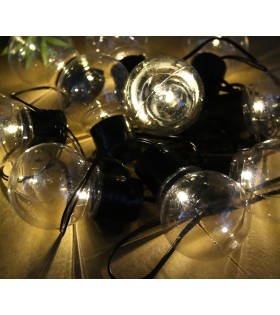 Solarna girlanda ogrodowa 10 LED, łańcuch świetlny 3,8m