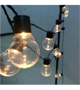 Solarna girlanda ogrodowa 10 LED, łańcuch świetlny 3,8m