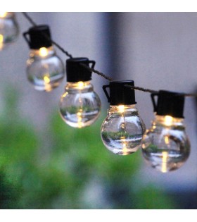 Solarna girlanda ogrodowa 10 LED, łańcuch świetlny 3,8m