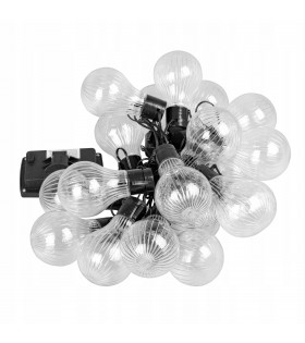 Solar-Gartengirlande 20 LED, Lichterkette 5,8m