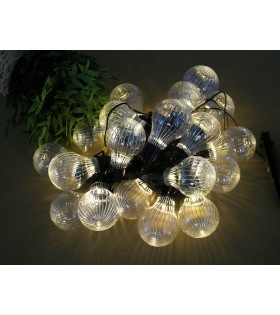 Solar-Gartengirlande 20 LED, Lichterkette 5,8m