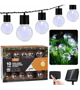 Solar Gartengirlande 20 LED, Lichterkette kaltweiß 5,8m