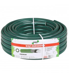 Wąż ogrodowy, 4 warstwowy, zielony PREMIUM 20m-1/2"