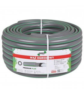 Wąż ogrodowy, 4 warstwowy, szaro-zielony PREMIUM PLUS 30m-1/2"