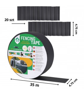 Zaunfolie, UV-beständige Sichtschutzstreifen für Doppelstabmatten Anthrazit 4,75 cm x 35 m - 450g/m2