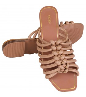 Sandalen Sommerschuhe  für Damen aus Öko-Leder ohne Verschluss VICES