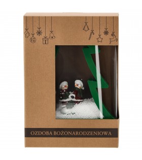 Ozdoba bożonarodzeniowa z wkładem LED, pozytywka, choinka muzyczna 19x7,5x26,8 cm