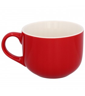 Czerwony, świąteczny kubek z napisem, porcelanowy kubek 490 ml