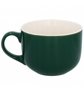 Zielony, świąteczny kubek z napisem, porcelanowy kubek 490 ml