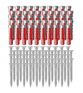 Wkręty stożkowe z pełnym gwintem 4,5x40 mm + 6x30 mm kołki DuoPower Fischer 50szt